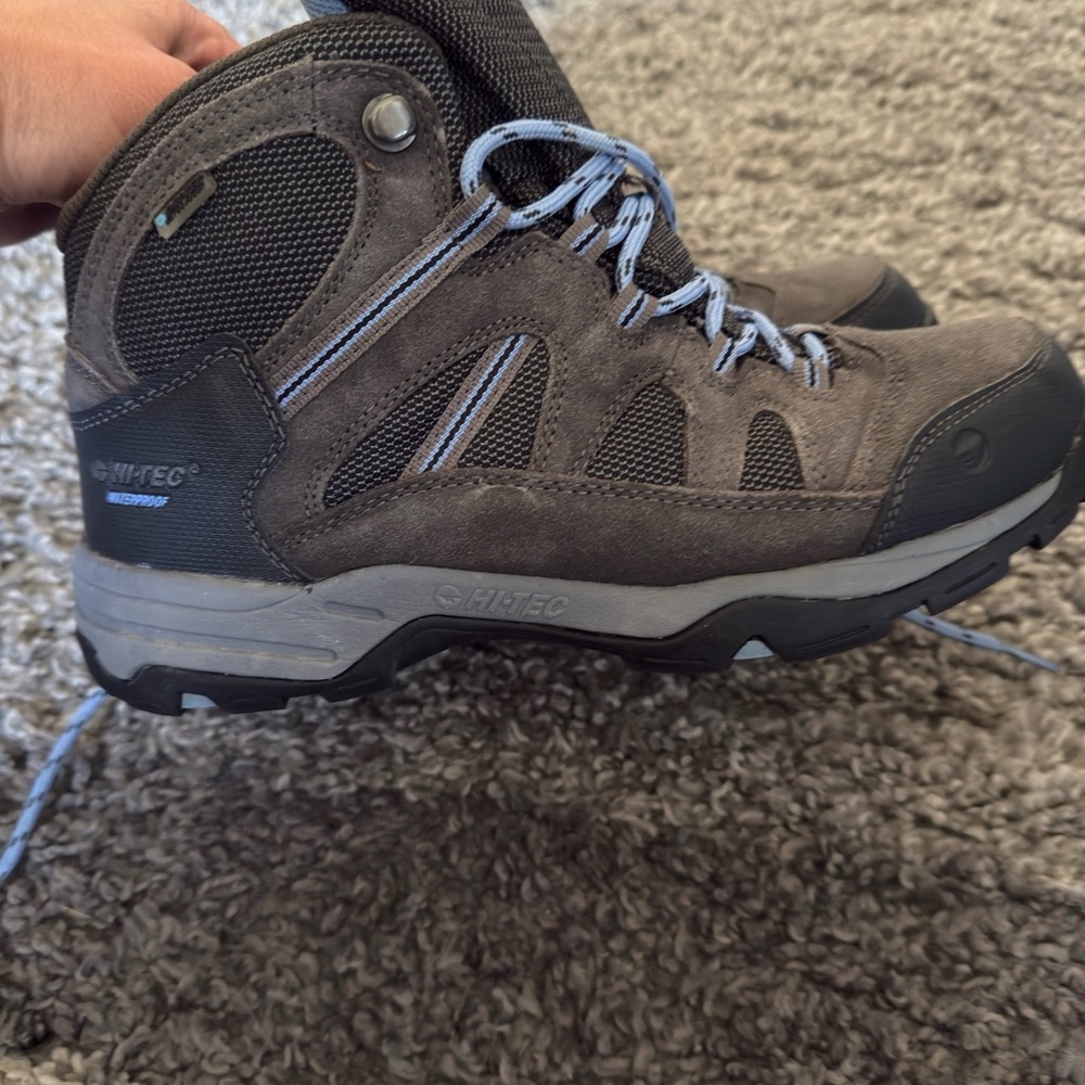 Hi-Tec Charcoal and Blue Outdoor Boots